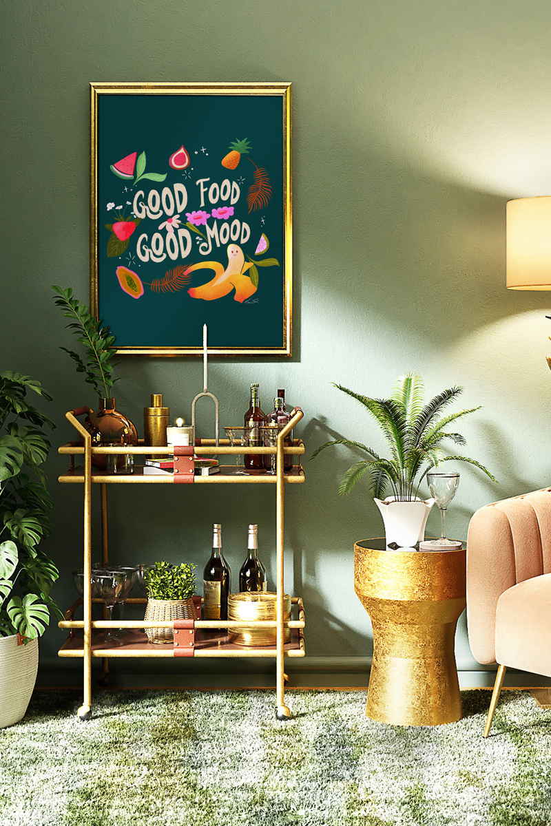 Good Food Good Mood Green • Matte Paper Poster