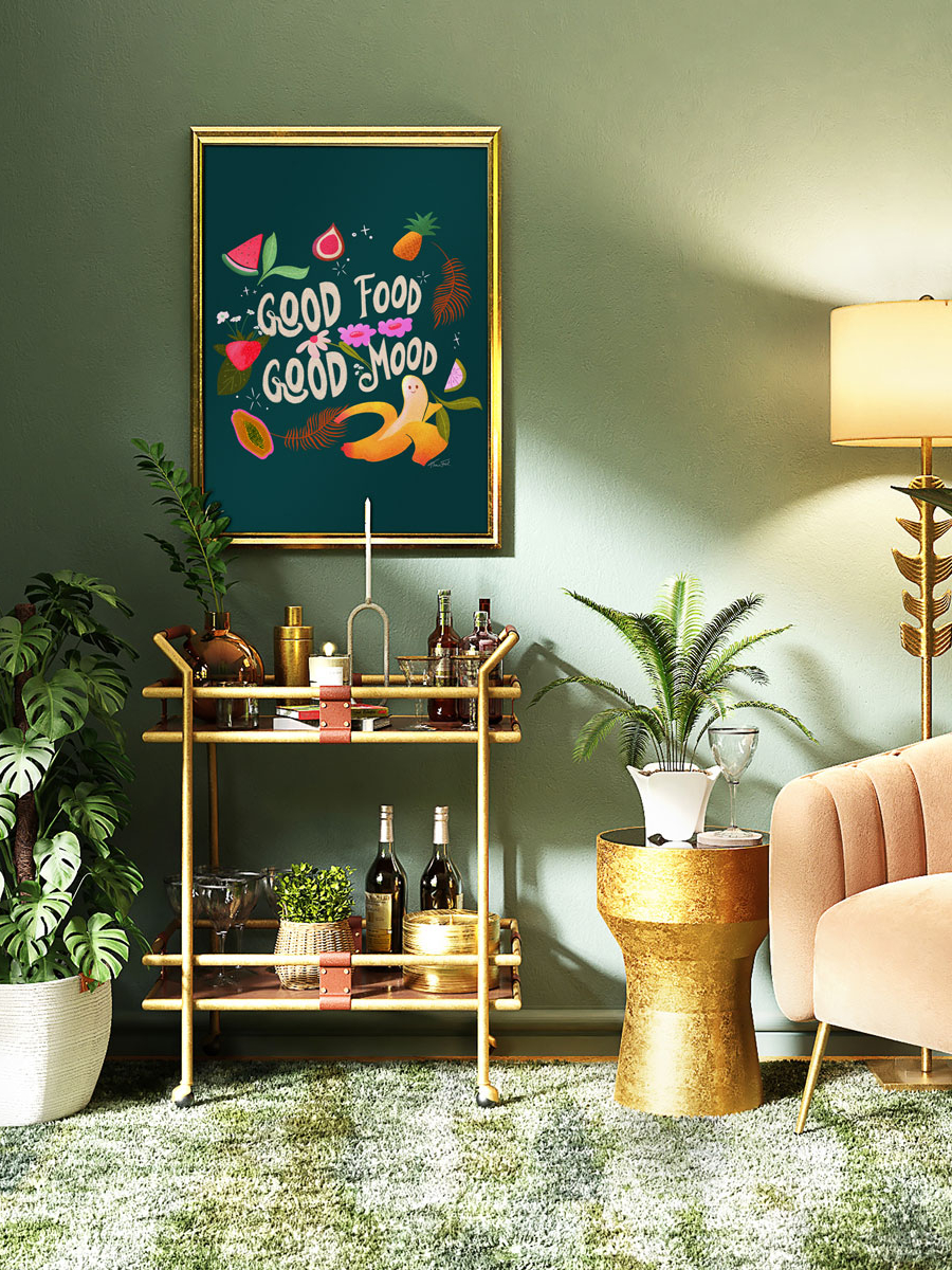 Good Food Good Mood Green • Matte Paper Poster