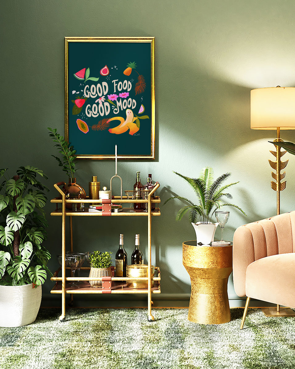 Good Food Good Mood Green • Matte Paper Poster